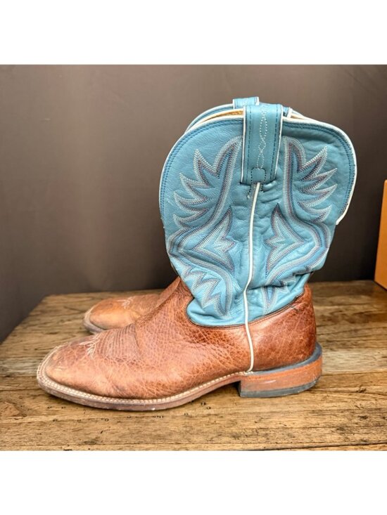 Tony Lama Mens Bison MADE IN USA Cowboy Western Boots Size 10 main image 7